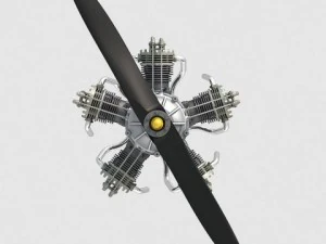 radial engine 5 3D Model