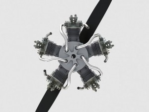 radial engine 5 3D Model