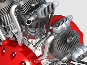 radial engine 9 Model 3D