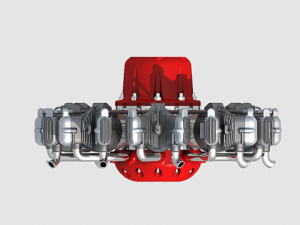radial engine 9 Model 3D