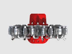 radial engine 9 3D Model