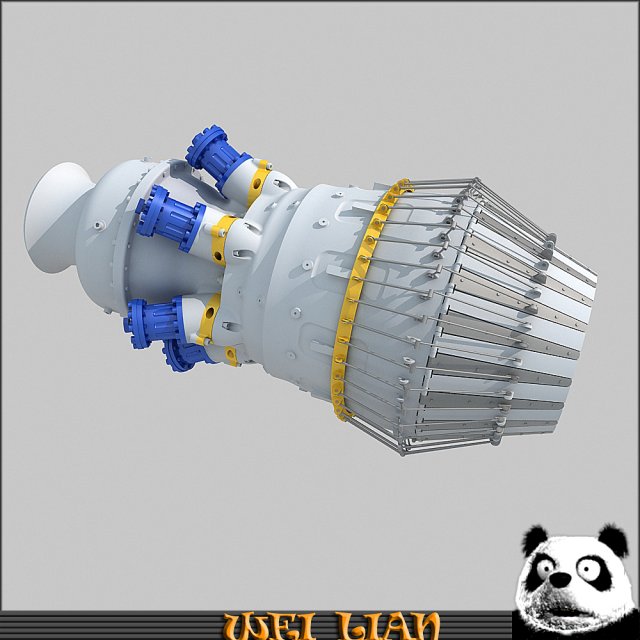 turbine engine 01 3D मॉडल .c4d .max .obj .3ds .fbx .stl .blend 