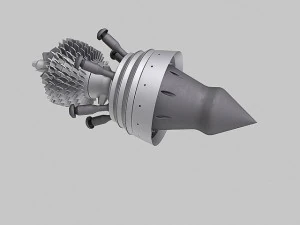 turbine engine 01 3D Model