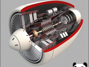 turbine engine 02 3D Модель