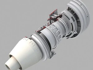 turbine engine 02 3D Model