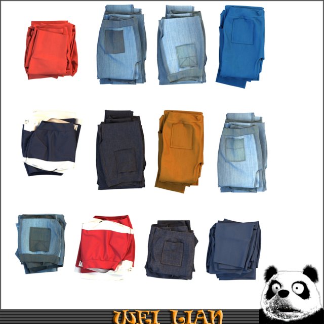the folded clothes 3D Model .c4d .max .obj .3ds .fbx .stl .blend 