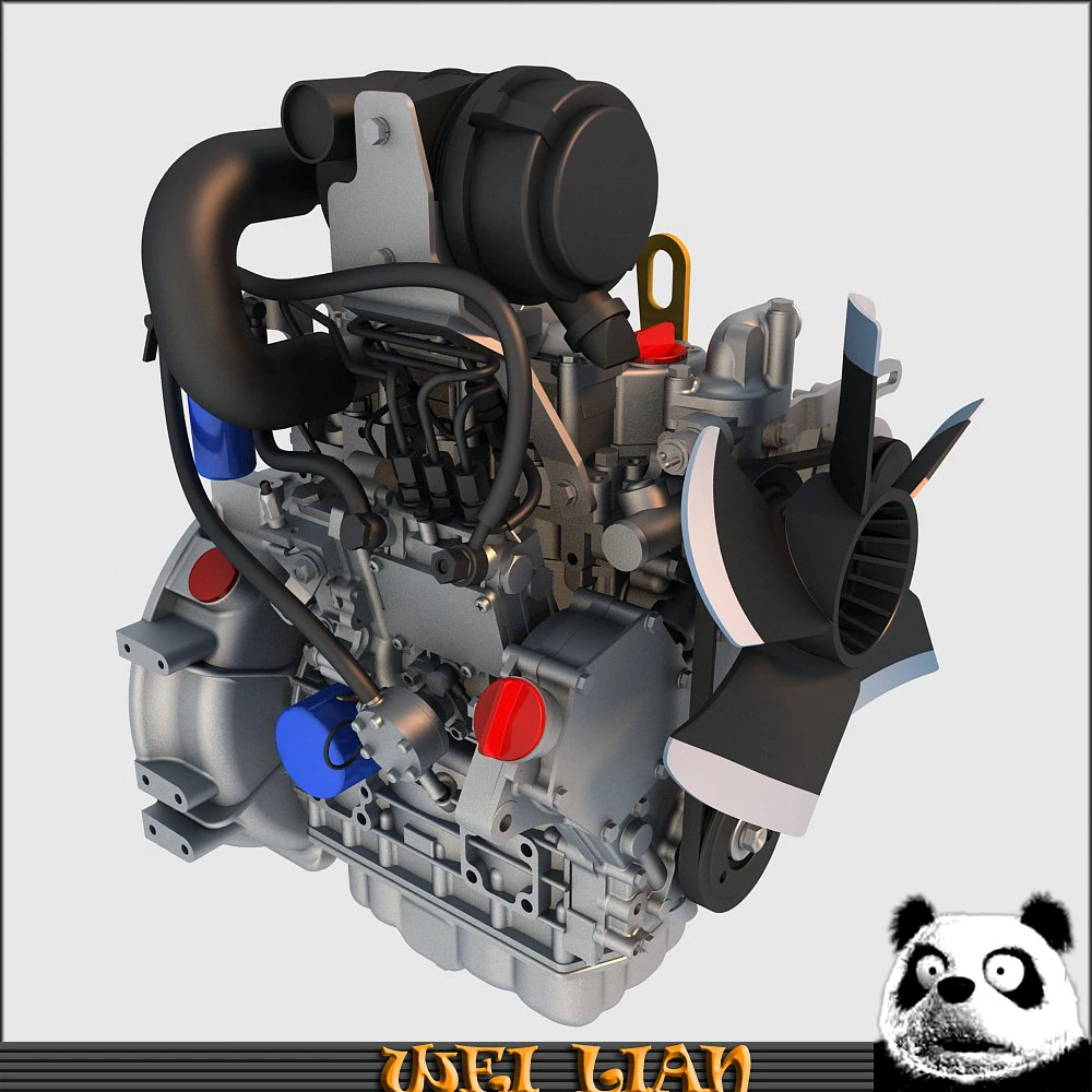 engine 3D Model .c4d .max .obj .3ds .fbx .stl .blend 