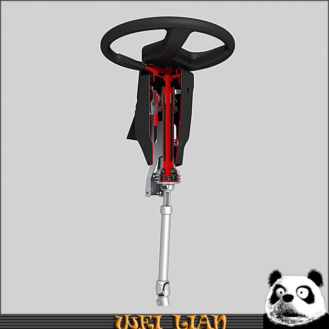 steering column 3D Model .c4d .max .obj .3ds .fbx .stl .blend 