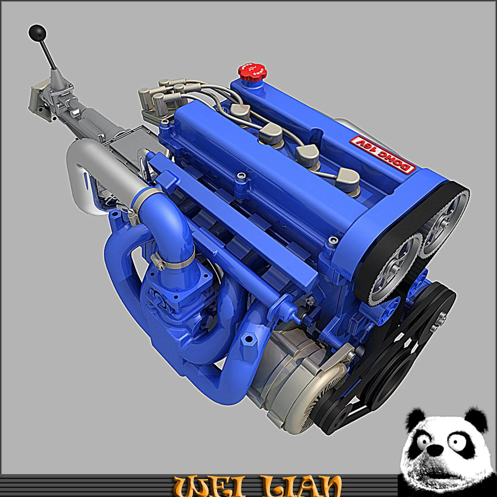 l4 engine 3D Model .c4d .max .obj .3ds .fbx .stl .blend 