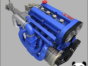 l4 motor 3D Model
