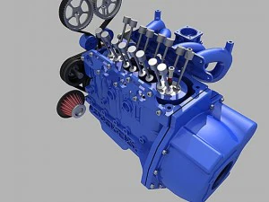 l4 engine 3D Model