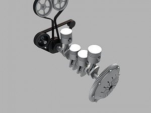 l4 engine 3D Модель