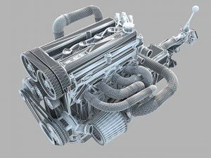 l4 engine 3D Model