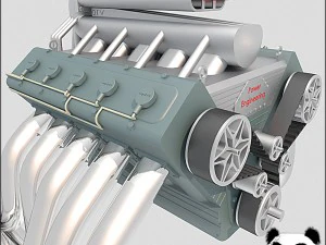 v10 motoru 3D Model