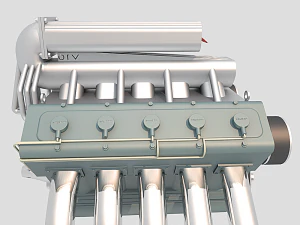 V10发动机 3D 模型