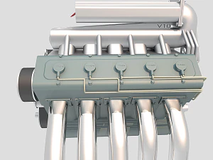 V10发动机 3D 模型