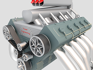 v10 engine 3Dモデル
