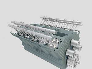 v10 engine 3Dモデル
