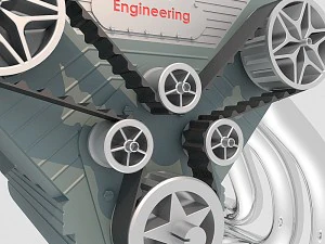 V10发动机 3D 模型