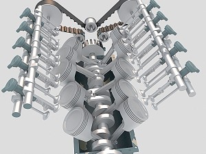 v10 engine 3Dモデル