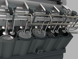 v10 engine 3Dモデル
