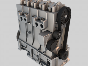 l4 peuguot engine 3D Model