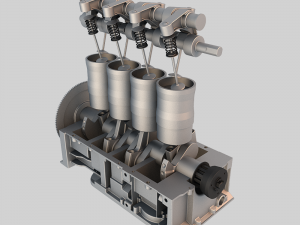 l4 peuguot engine 3D Model