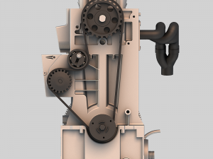 l4 peuguot engine 3D Model