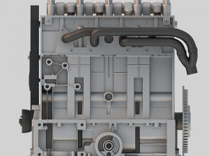 l4 peuguot engine 3D Model
