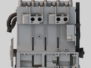 l4 peuguot engine 3D Model