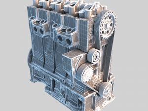 l4 peuguot engine 3D Model