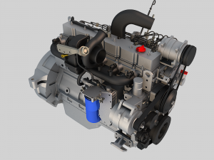 l6 diesel engine 01 3D 模型