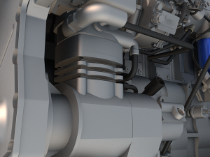 l6 diesel engine 01 3D 模型