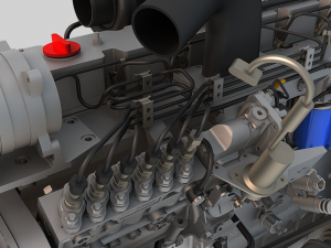 l6 diesel engine 01 3D 模型
