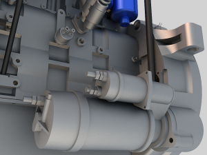 l6 diesel engine 01 3D 模型