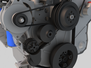 l6 diesel engine 01 3D 模型