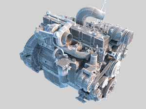 l6 diesel engine 01 3D 模型