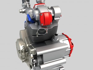 ducati motorcycle engine Model 3D