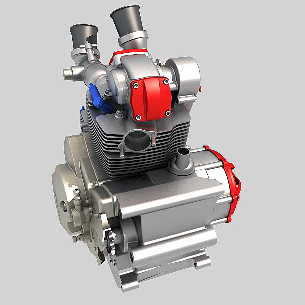 Ducati Motorcycle Engine 3d Model In Parts Of Auto 3dexport