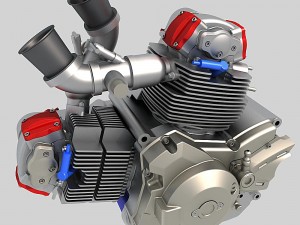 ducati motorcycle engine Model 3D