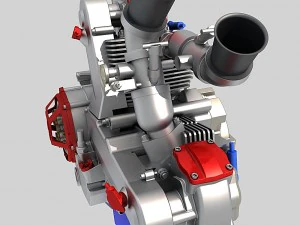 ducati motosiklet motoru 3D Model