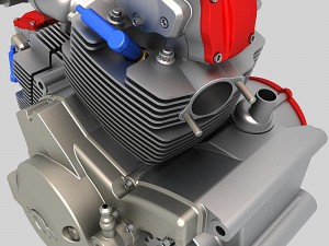 ducati motorcycle engine Model 3D