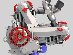 ducati motorcycle engine Model 3D