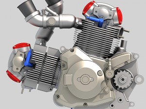 ducati motorcycle engine Model 3D