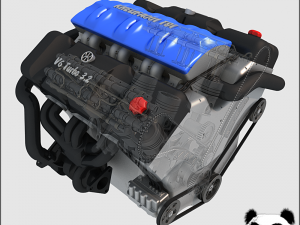 v6 engine 3D Model