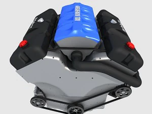 v6 engine 3D Model