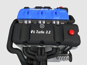 v6 engine 3D मॉडल