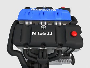 v6 engine 3D Model