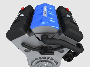 v6 engine 3D मॉडल