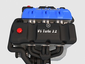 v6 engine 3D मॉडल